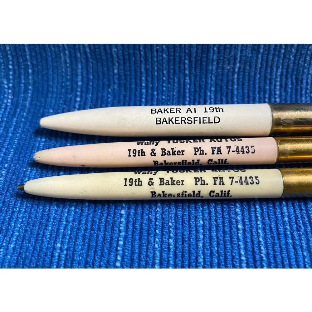 Vintage Pen Lot Wally Tucker Autos Car Bakersfield California Advertising 971A